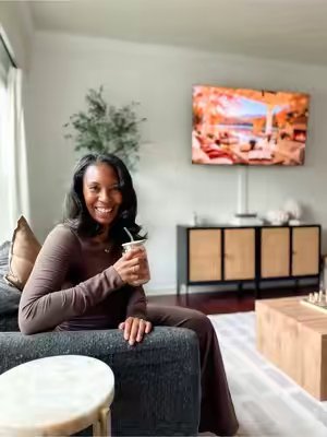 TikTok post by @theashleynicoleblog for Chike Nutrition. Caption reads: #ad Fall Wellness Essentials! The cozy season is....