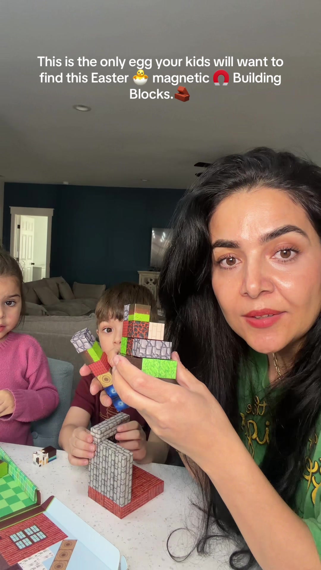 TikTok post by @officiallyme30 for Magnetopia. Caption reads: [...] these magnets 🧲 building blocks by....