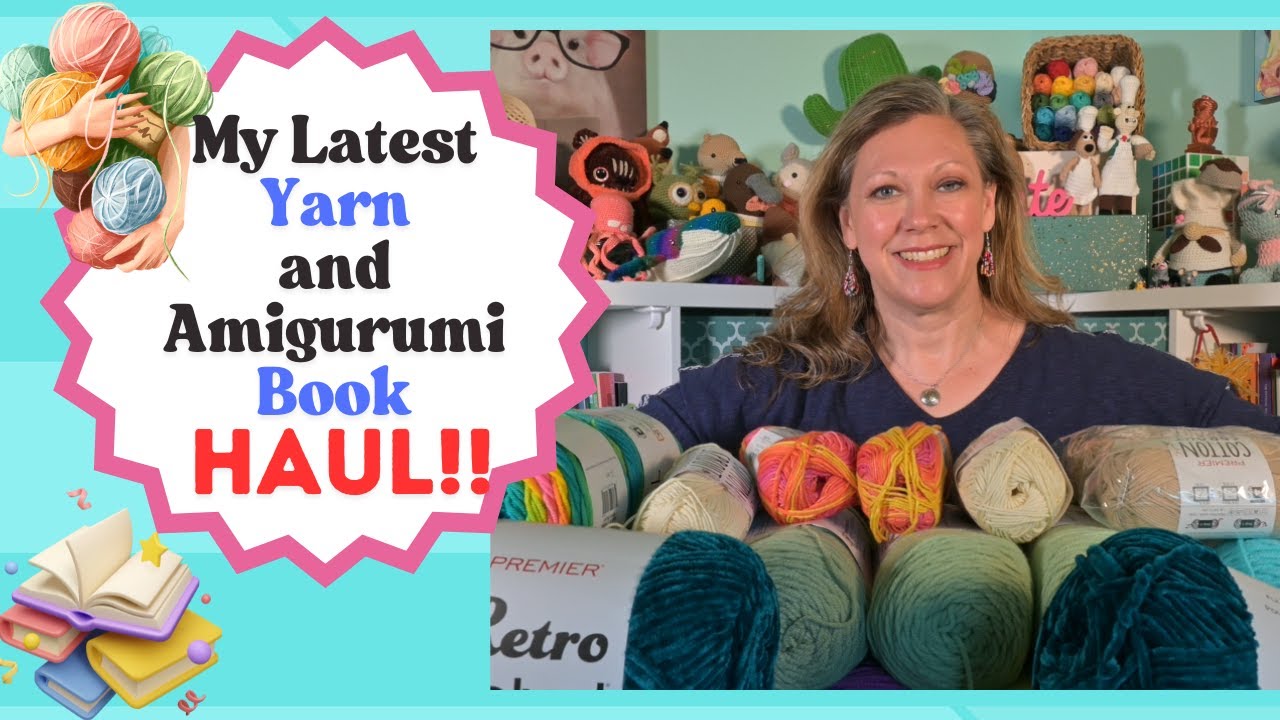 YouTube post by @therumimillcrochet for Crochet. Caption reads: 😁My Latest 🧶Yarn🧶& Amigurumi Book📚 HAUL!!😁.
