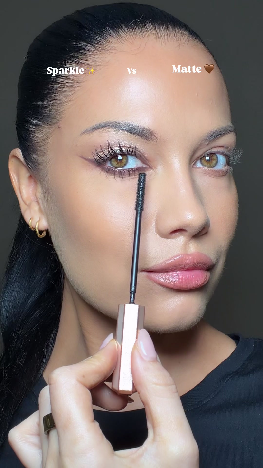 TikTok post by @jacinta_spencer for Dose of Colors. Caption reads: AD. Sparkle Vs Matte  • @DoseofColors It’s....