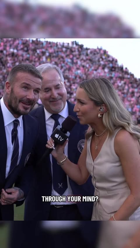 Instagram post by @mlsonair for Major League Soccer. Caption reads: Sir @davidbeckham after delivering on his promise....