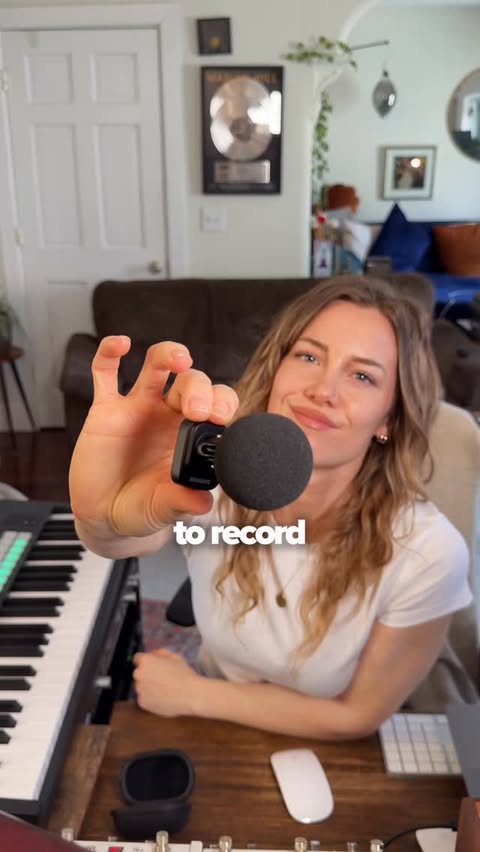 Instagram post by @so.wylie for Shure. Caption reads: [...] using the MV88 in partnership with @shure ,....