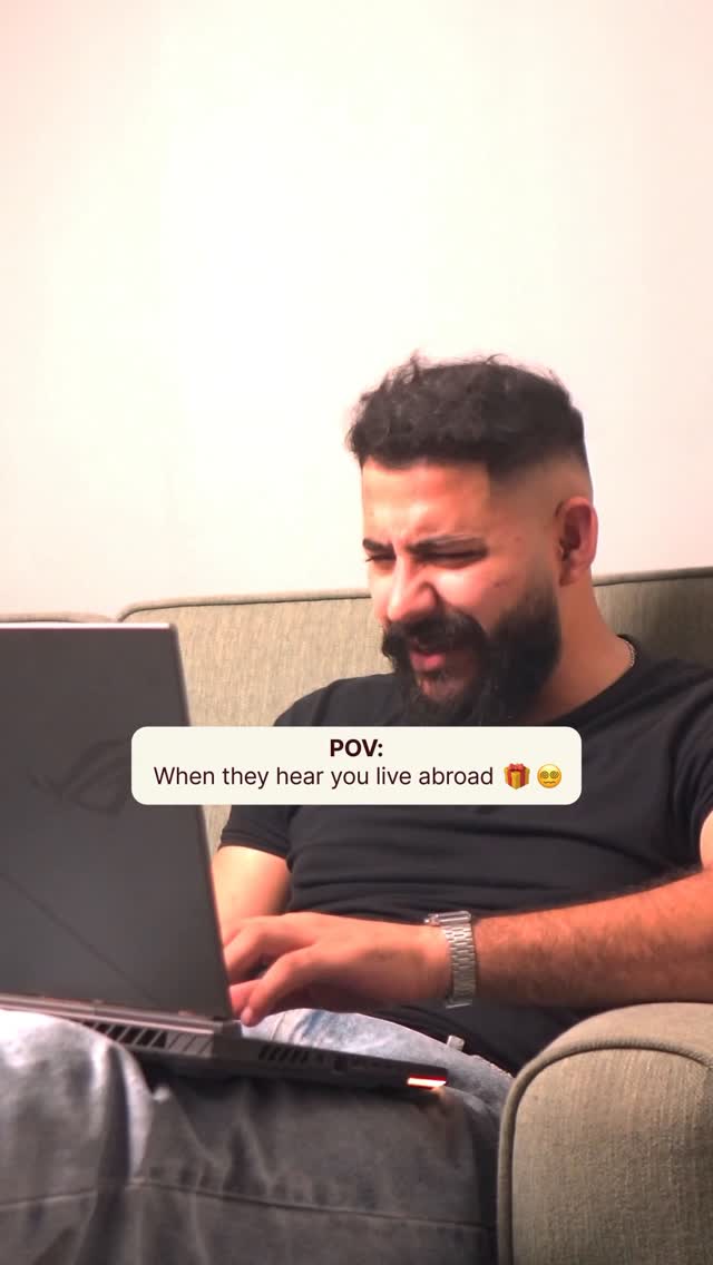 Instagram post by @asfandyarbluetick for Sendwave. Caption reads: POV: You update your location to abroad… and “new....