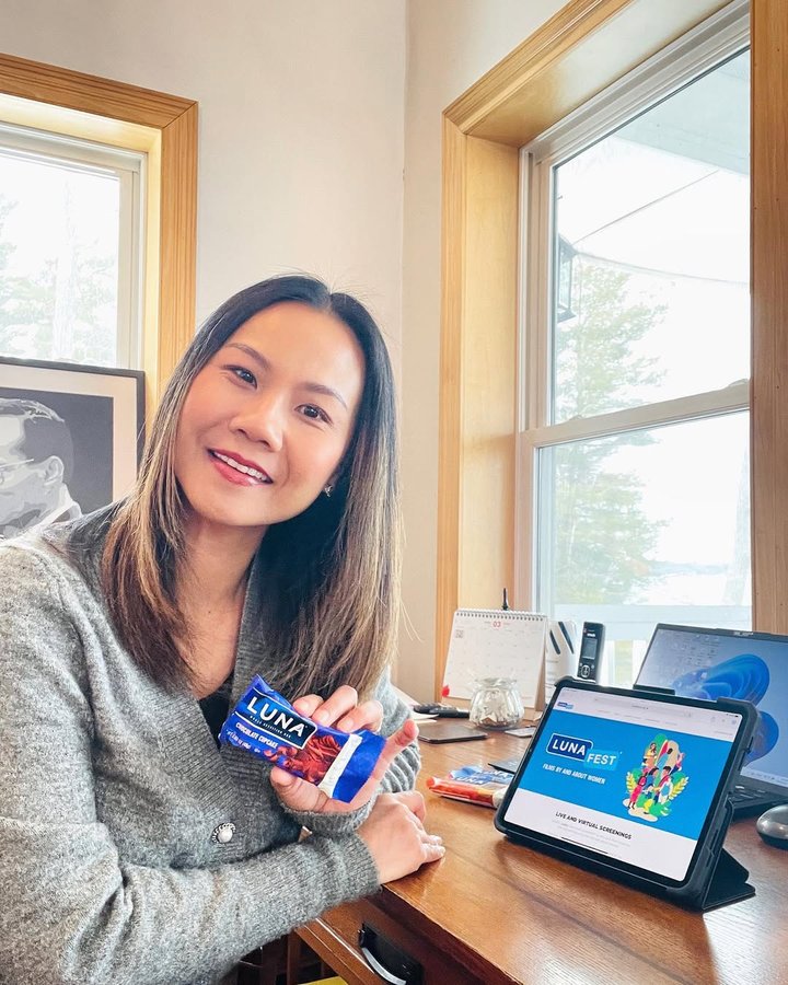 Instagram post by @rin_minckler for LUNA Bar. Caption reads: Happy International Women’s Day! I’m celebrating....