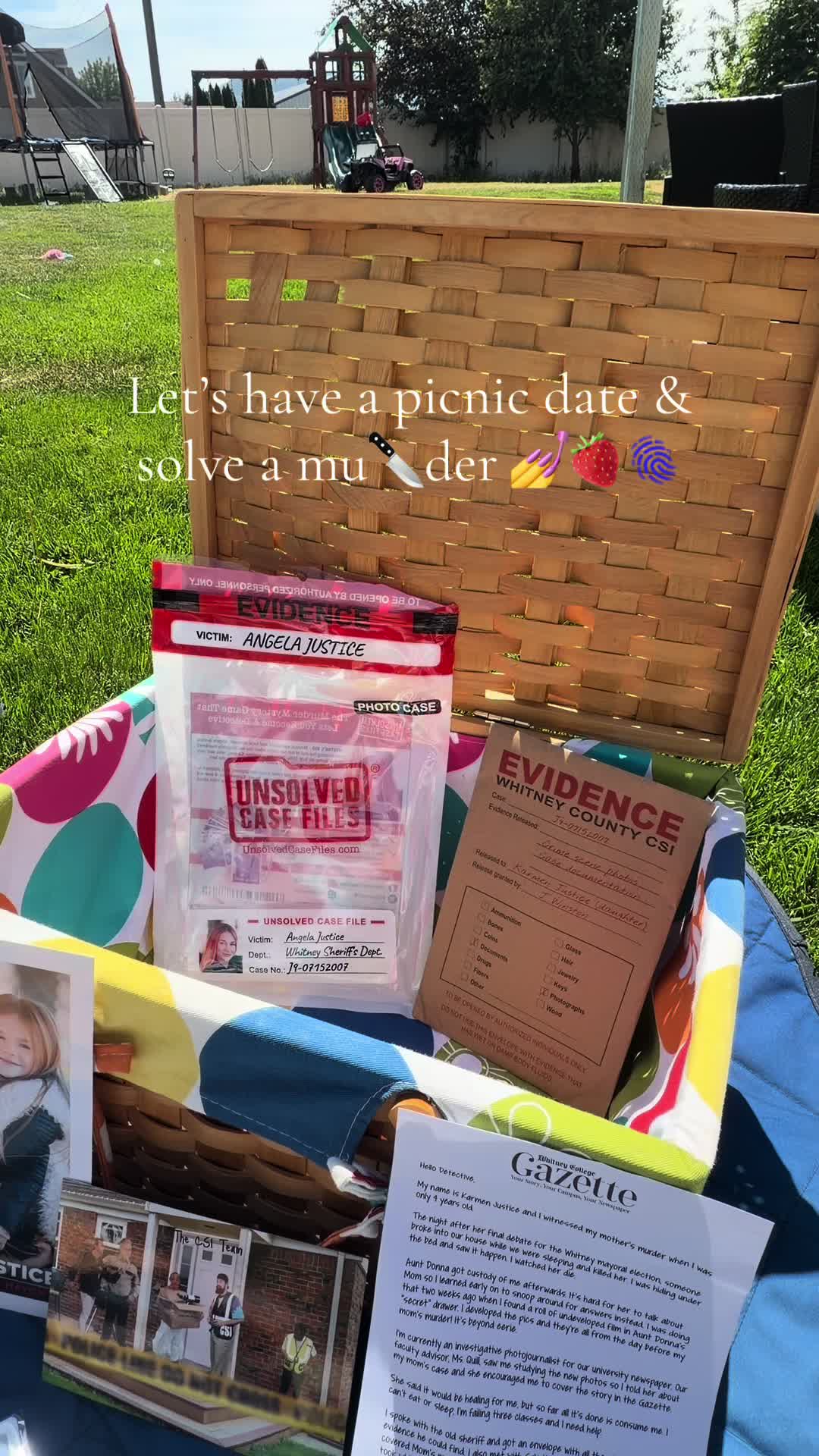 TikTok post by @jen_21120 for Unsolved Case Files. Caption reads: [...] treats & cold cases with our fav @Unsolved....