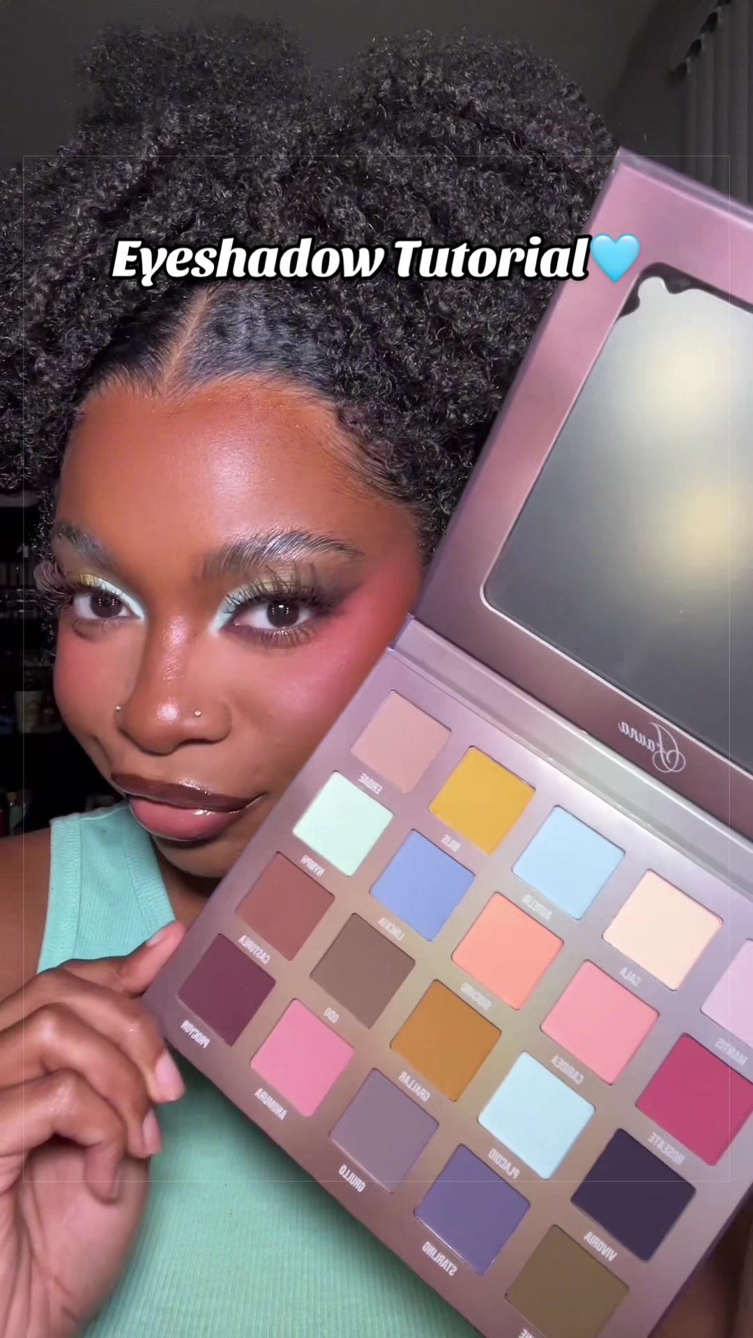TikTok post by @ashleecookk for Blend Bunny Cosmetics. Caption reads: [...] color combo I did using the new @Blend Bunny....