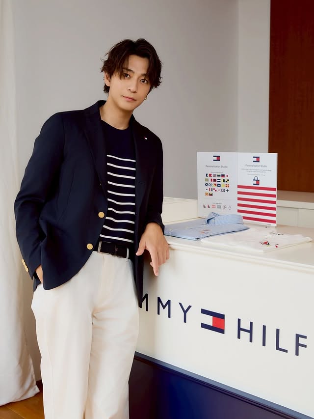 Instagram post by @shohei.63 for Tommy Hilfiger. Caption reads: @tommyhilfiger 2026 summer collection 🚢🛳️⚓️....