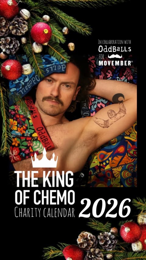 Instagram post by @thekingofchemo for Movember. Caption reads: [...] for 2026 with them, and it’s all in aid of....