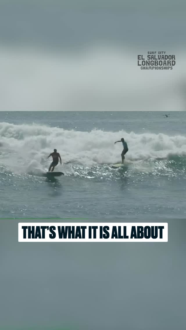 Instagram post by @taylorjensentj for World Surf League. Caption reads: Proper and core longboarding behavior right there....