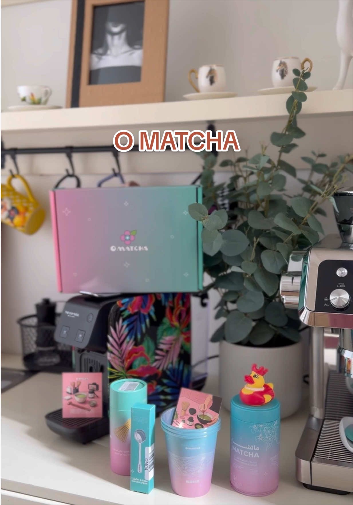 TikTok post by @amalalmutiri171 for O MATCHA. Caption reads: [...] خياليي وعندهم كاش باك %25 وتوصيل سريع @O....