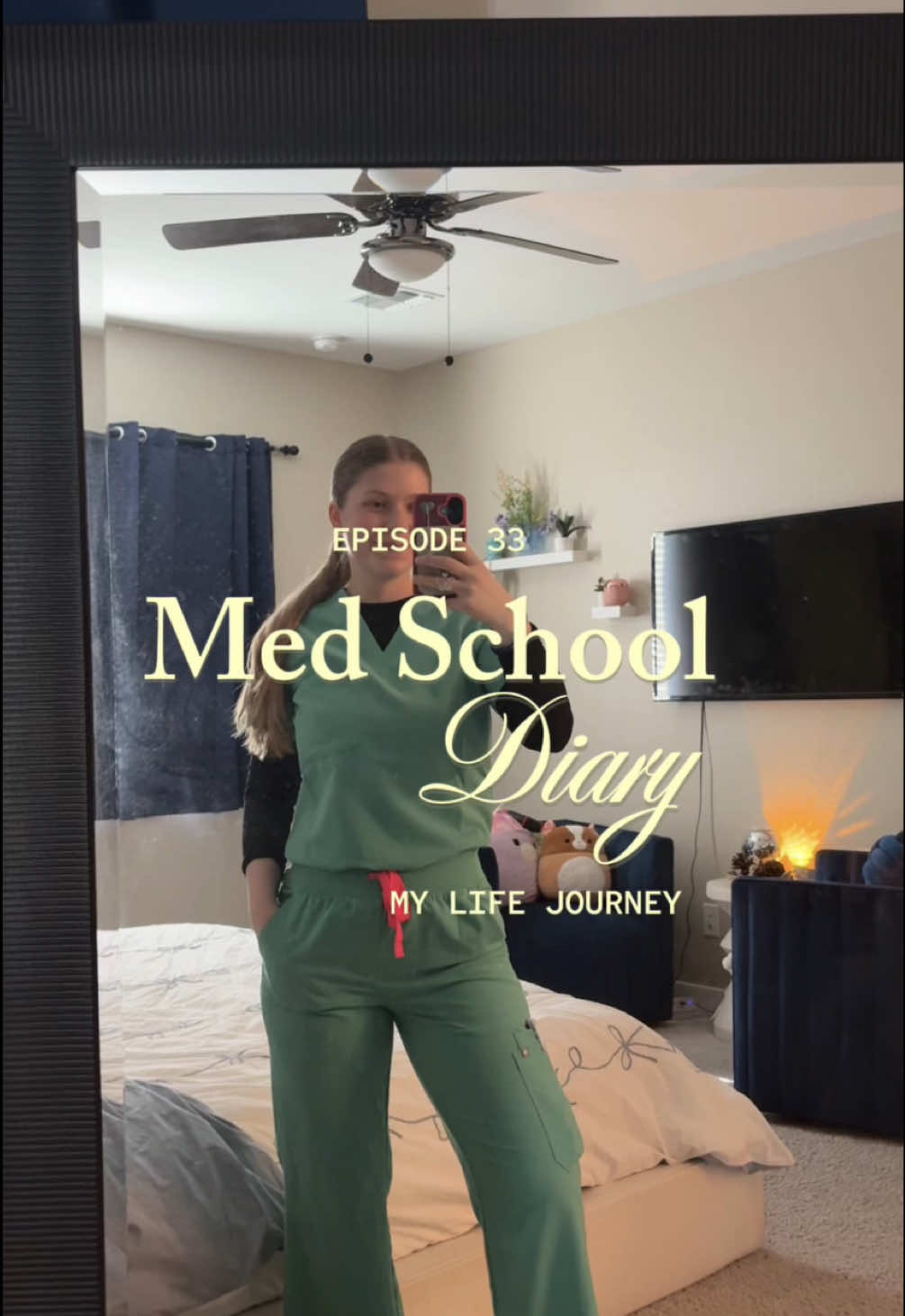 TikTok post by @brookepantaleo for BEHAVE. Caption reads: spend a day in med school with me  #medschoolvlog....