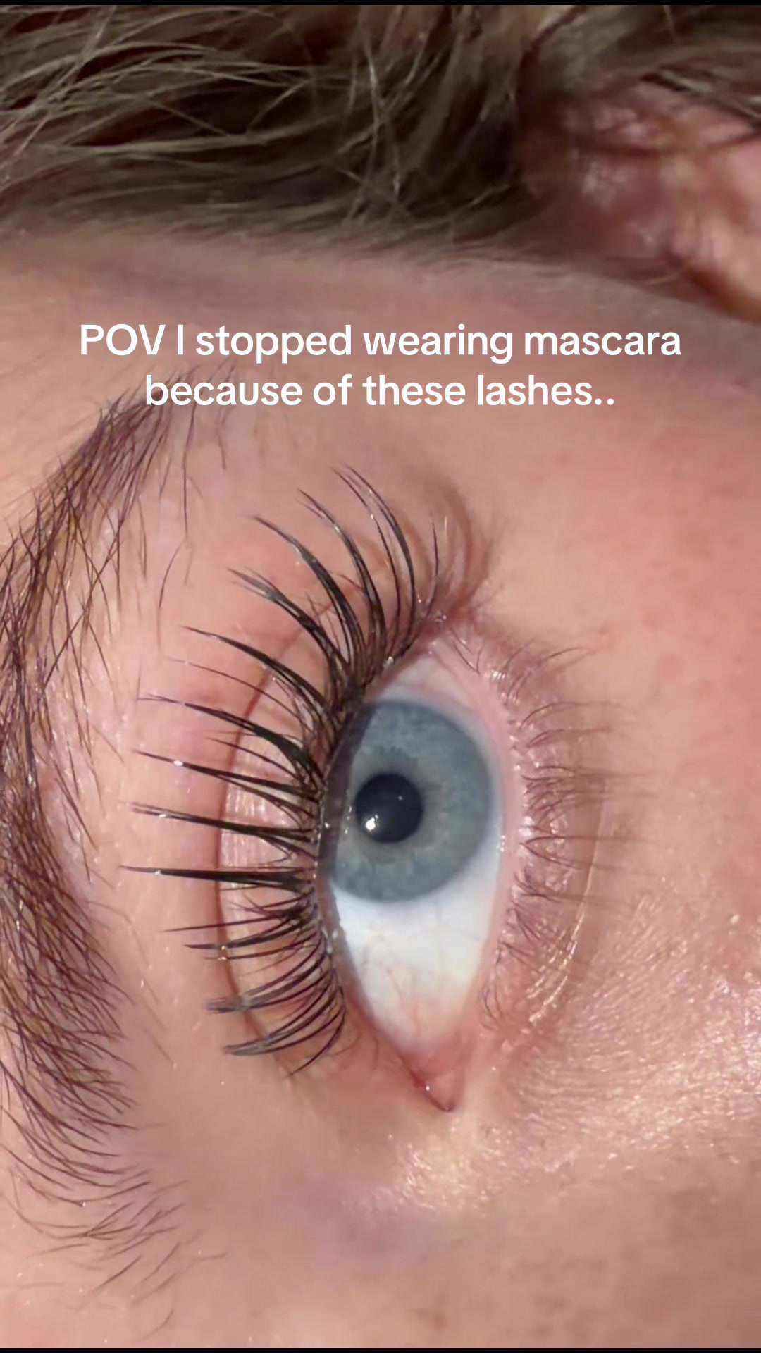 TikTok post by @lyd61430 for KEYYOU LASH. Caption reads: [...] found the most natural lashes ever 👀....