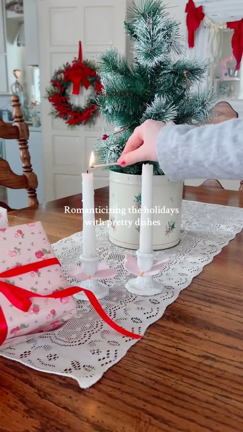 Instagram post by @myfrillyfarmhouse for Lenox. Caption reads: The prettiest pieces from @lenox 🤭💕BRB....