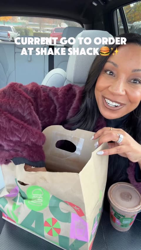 Instagram post by @lex.loves_ for Shake Shack. Caption reads: Shake Shack never disappoints 🍔🍟🥤. Now through....