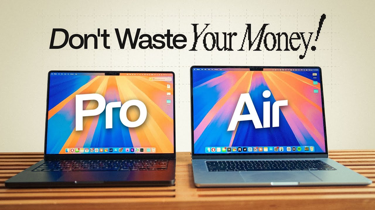 YouTube post by @TerrenRule for AnkerMake. Caption reads: M4 MacBook Pro vs M4 MacBook Air: Don't Waste Your....