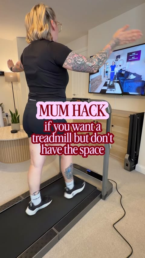 Instagram post by @movefitmamafitness for WalkingPad. Caption reads: [...] not re-buy every year? This is it!....