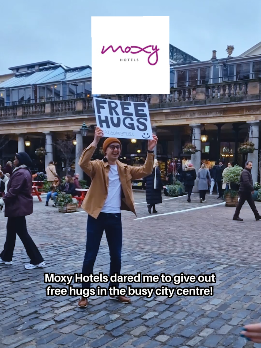 TikTok post by @altokeymusic for Moxy Hotels. Caption reads: anyone's welcome at @Moxy Hotels 🙂 solo doesn't....