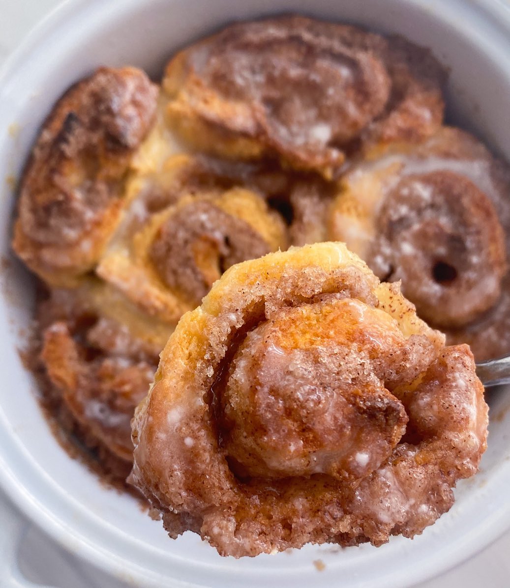 Instagram post by @mersgoodeats for The Chalkboard Mag. Caption reads: ⁣
⁣
MINI CINNAMON ROLLS⁣
⁣
⁣
I think I’ve finally....