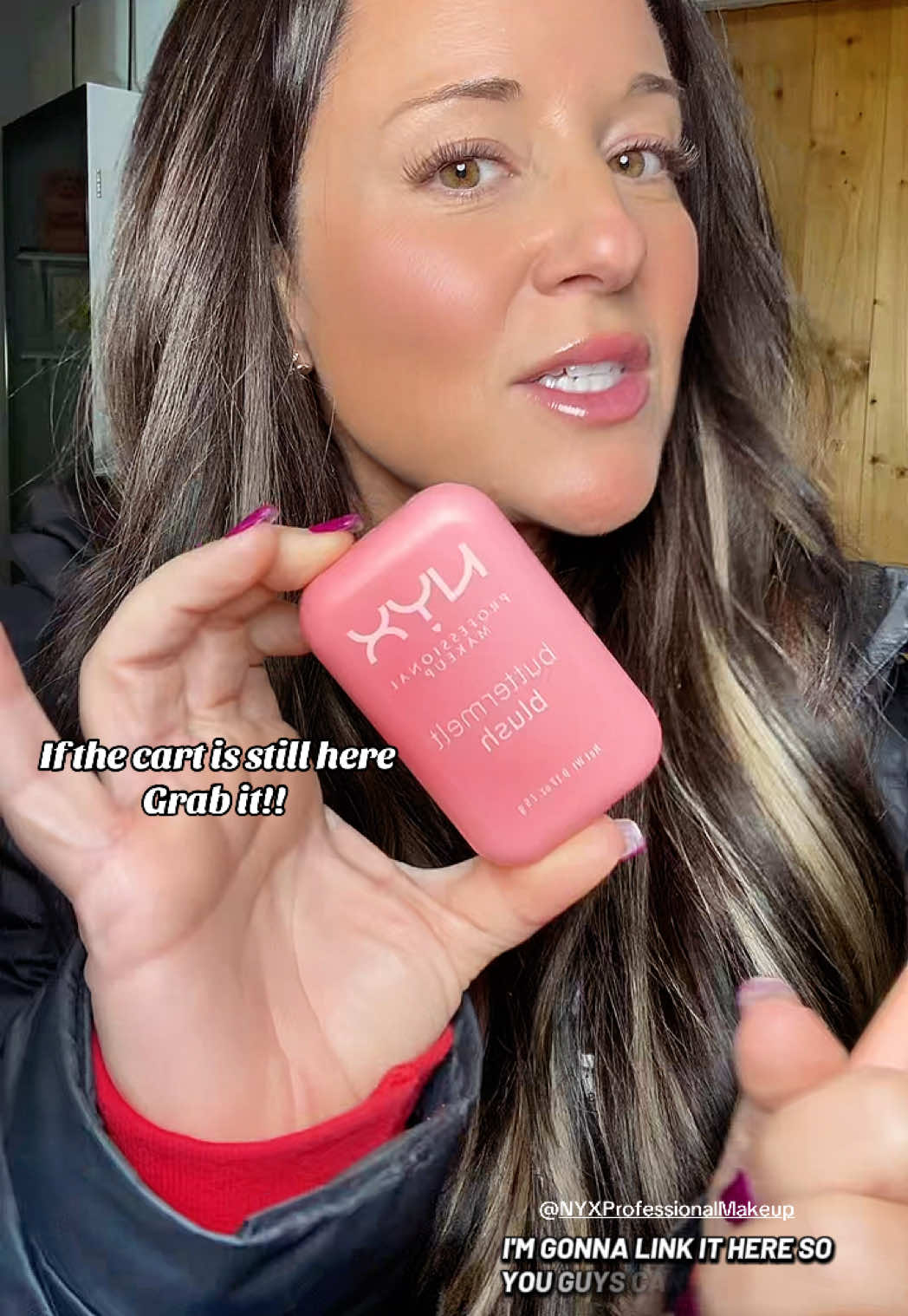 TikTok post by an influencer for NYX Cosmetics MX. Caption reads: @NYX Professional Makeup did it right with this....
