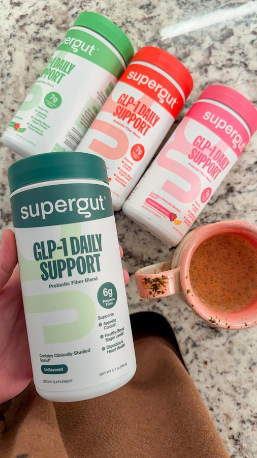 Instagram post by @brittanymolfese for Supergut. Caption reads: One thing nobody tells you on a GLP-1 is how....