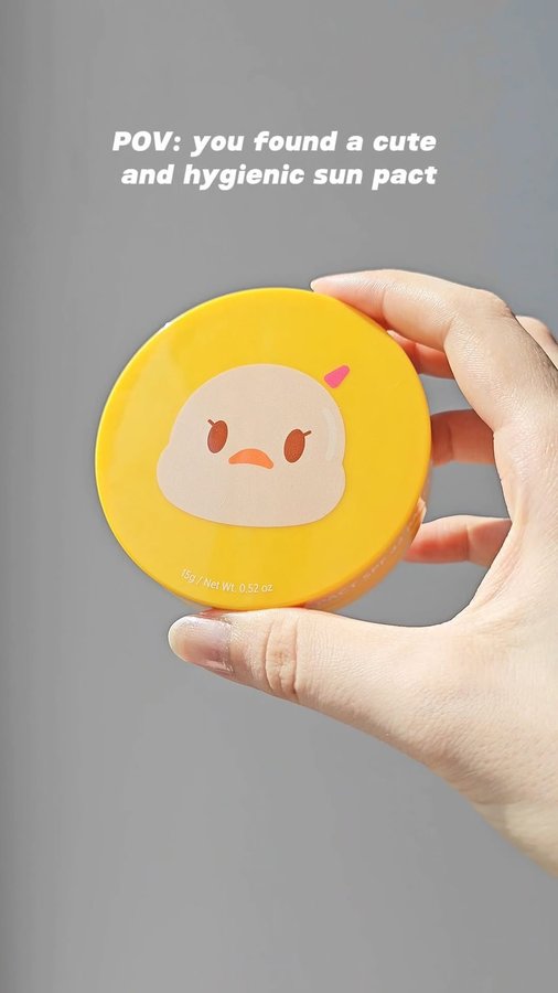 Instagram post by @skinjoyedbyana for ATOPALM. Caption reads: Cute & hygienic sun pact👀 It’s the....