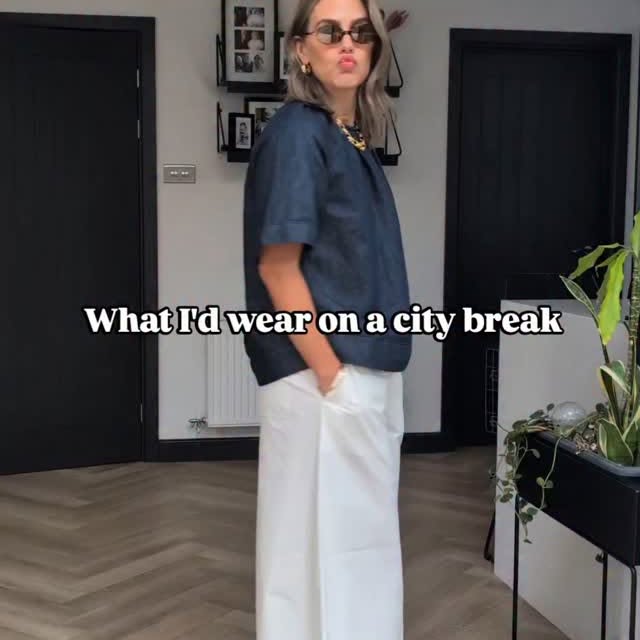 Instagram post by @styledby_mrsj for SmartBuyGlasses. Caption reads: Prepare for these trousers to become my new....