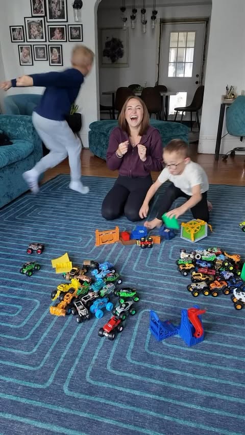 Instagram post by @baidaugh__ for Spin Master. Caption reads: [...] @monsterjam #MonsterJam #MomsWhoJam....