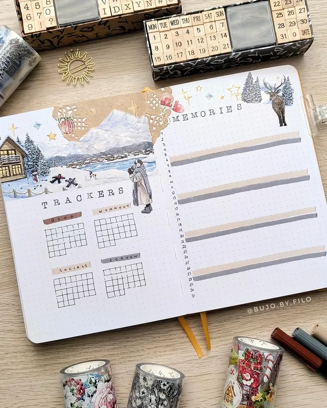 Instagram post by @bujo.by.filo for The Washi Tape Shop. Caption reads: [...] and crystal garden stickers from....