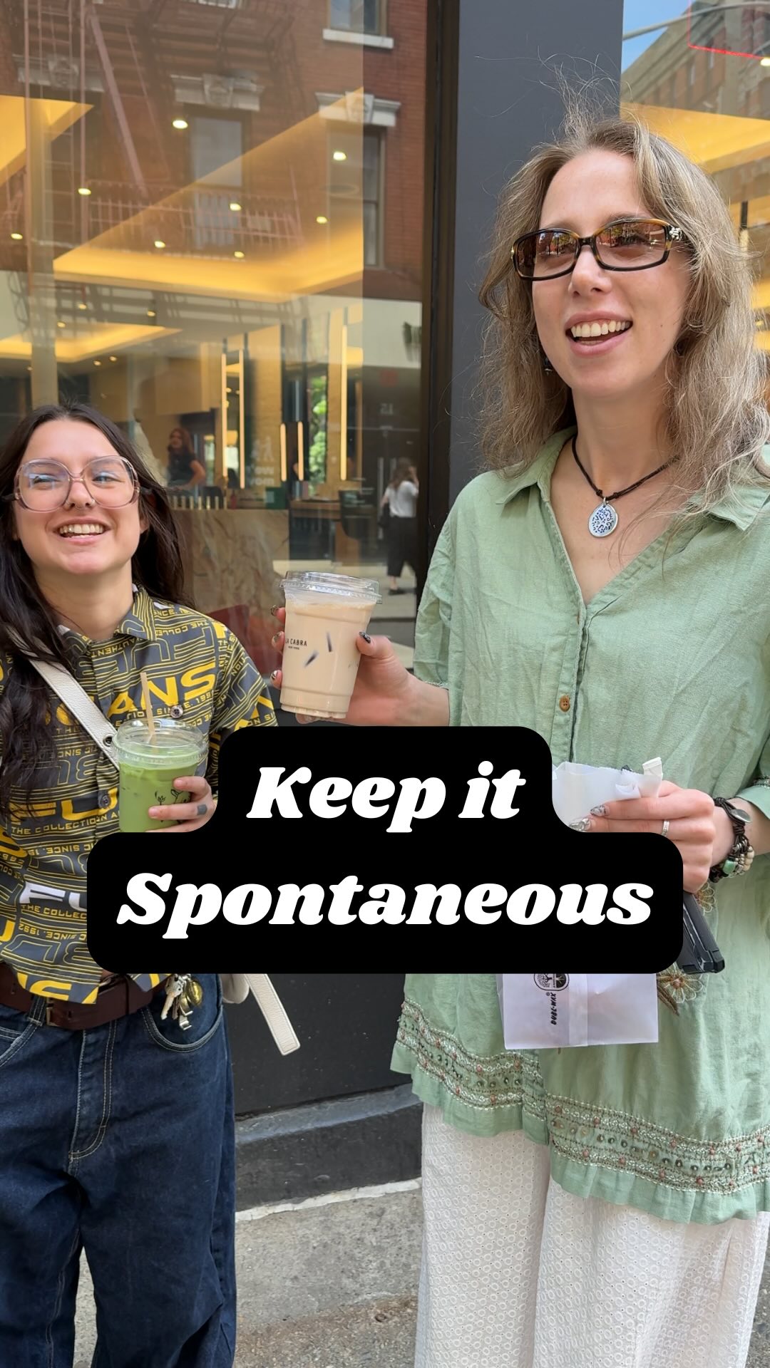 Instagram post by @bestiesnyc for Studs. Caption reads: Friends who spontaneously go to @studs together,....