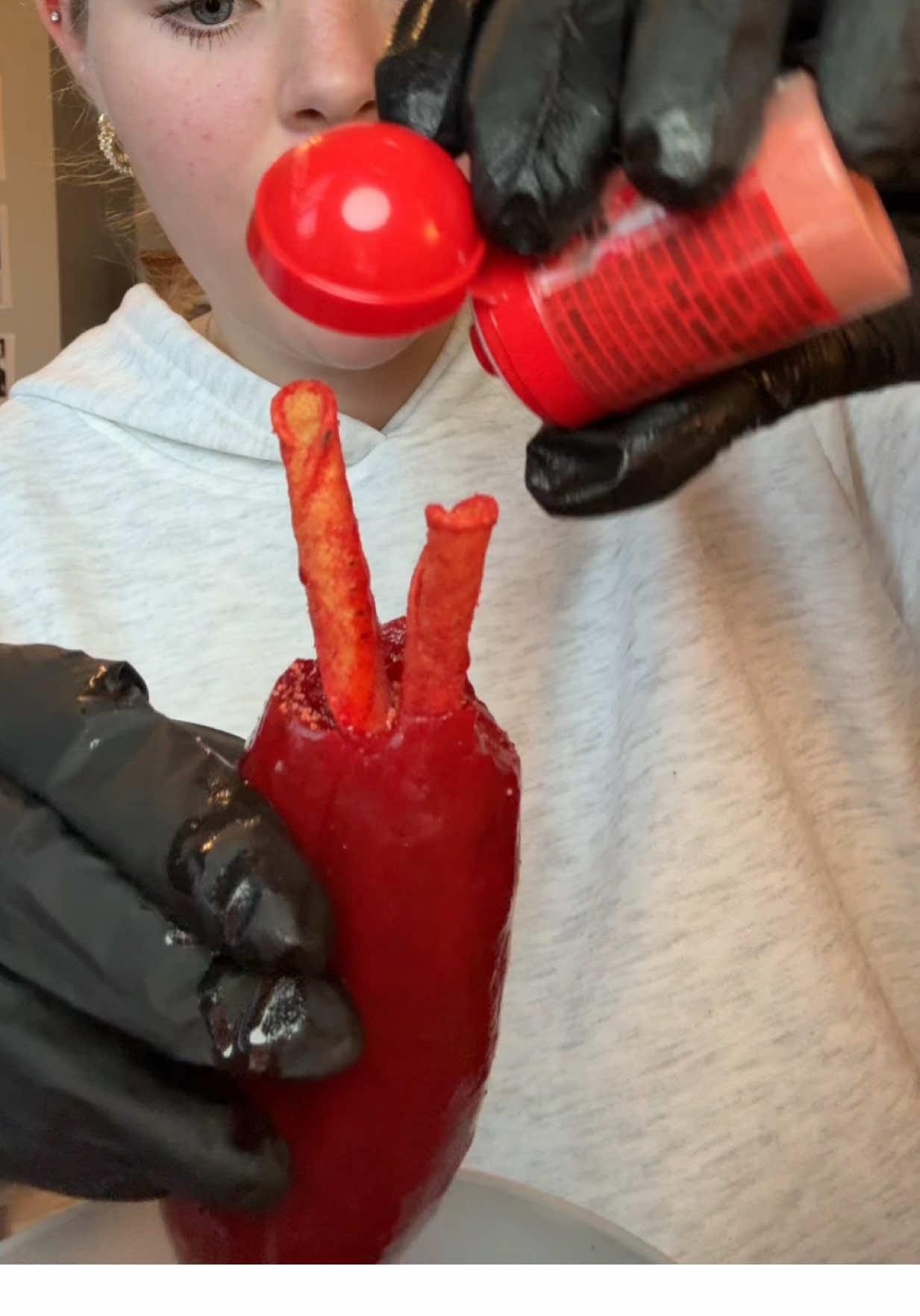 TikTok post by @honestly.free for Bussin Snacks. Caption reads: [...] #pickle #pickles #chamoy @Bussin Snacks.