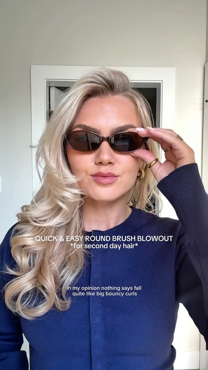 Instagram post by @madison.paigge for Revlon Hair Tools. Caption reads: You heard it here first, Fall calls for big bouncy....