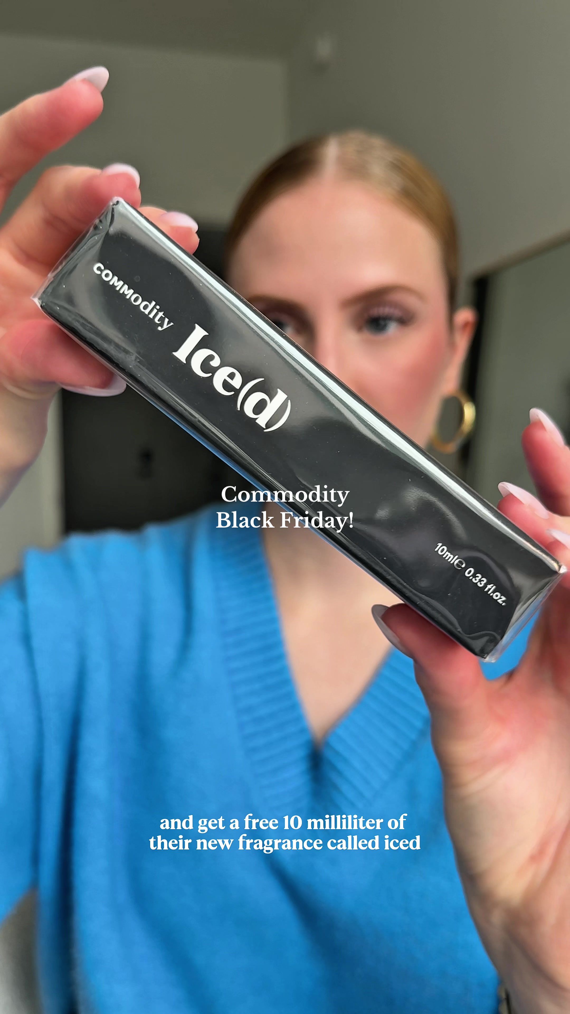 TikTok post by @erinlutzscents for Commodity Fragrances. Caption reads: The @Commodity Fragrances Black Friday Sale is....