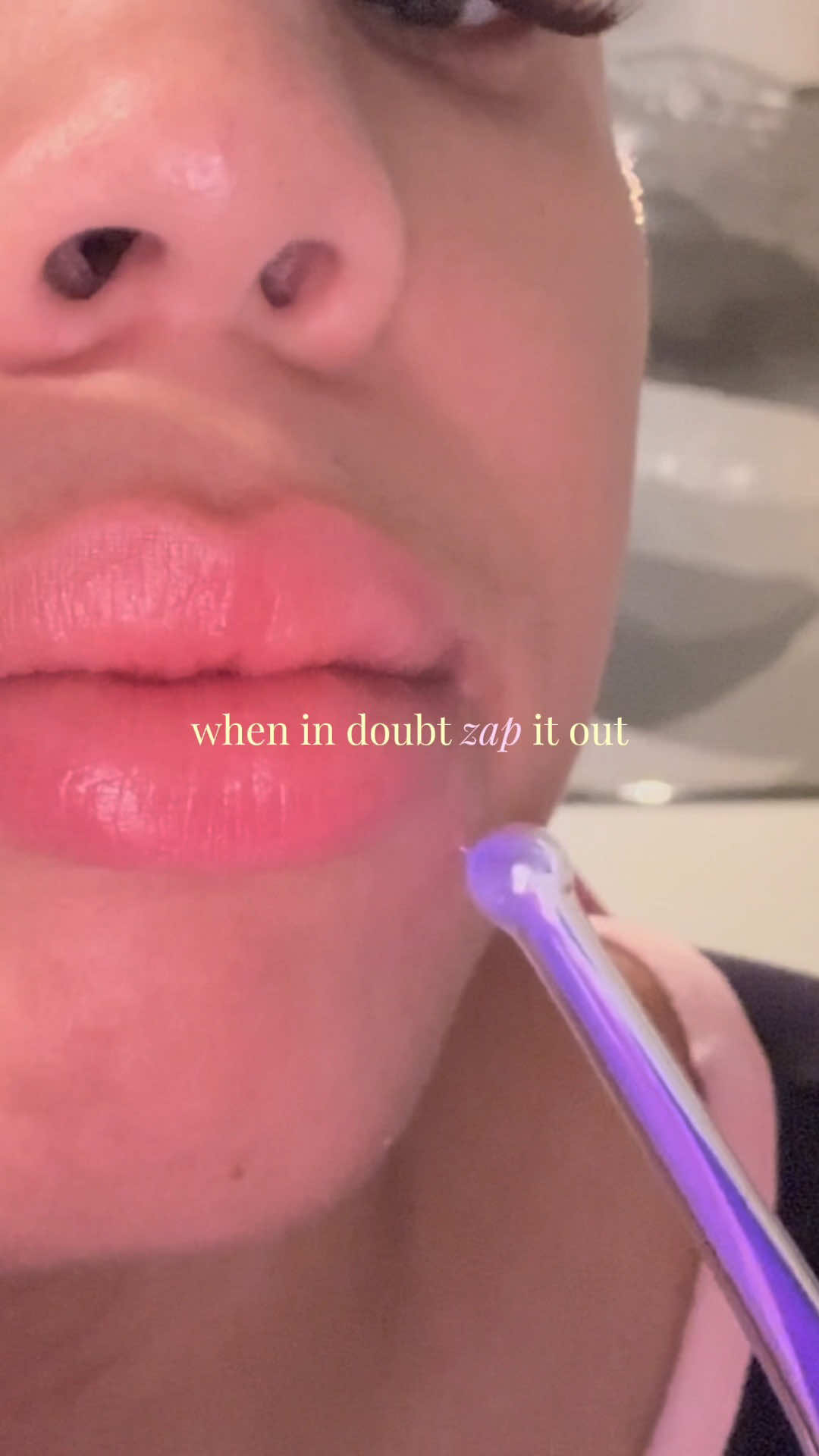 TikTok post by @cyaira.a for Pure Daily Care. Caption reads: [...] frequency wand? absolutely.⚡️🫧 • @Pure....
