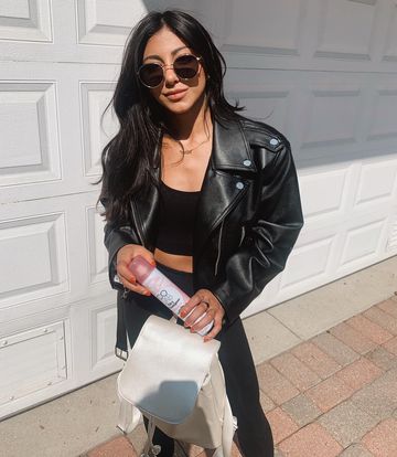 Instagram post by @neeloofathi for COLAB Dry Shampoo. Caption reads: [...] fave is the dreamer ☁️#greathairday....