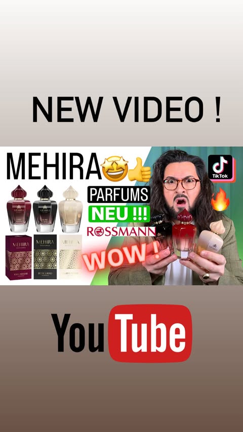 Instagram post by an influencer for Lifestyle Fragrance & Beauty. Caption reads: Parfum NEWS 🤩 MEHIRA Eine komplette Neue Parfum....