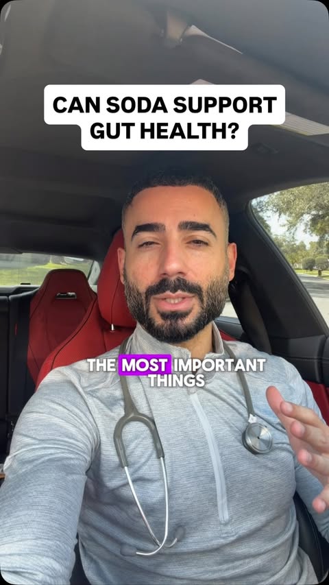 Instagram post by @thestomachdoc for OLIPOP. Caption reads: [...] that help fill the gap. @drinkolipop....
