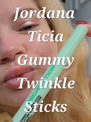TikTok post by @bextacylife for Jordana Ticia Cosmetics. Caption reads: ✨ Glitter lovers, you need to see these ✨ The....