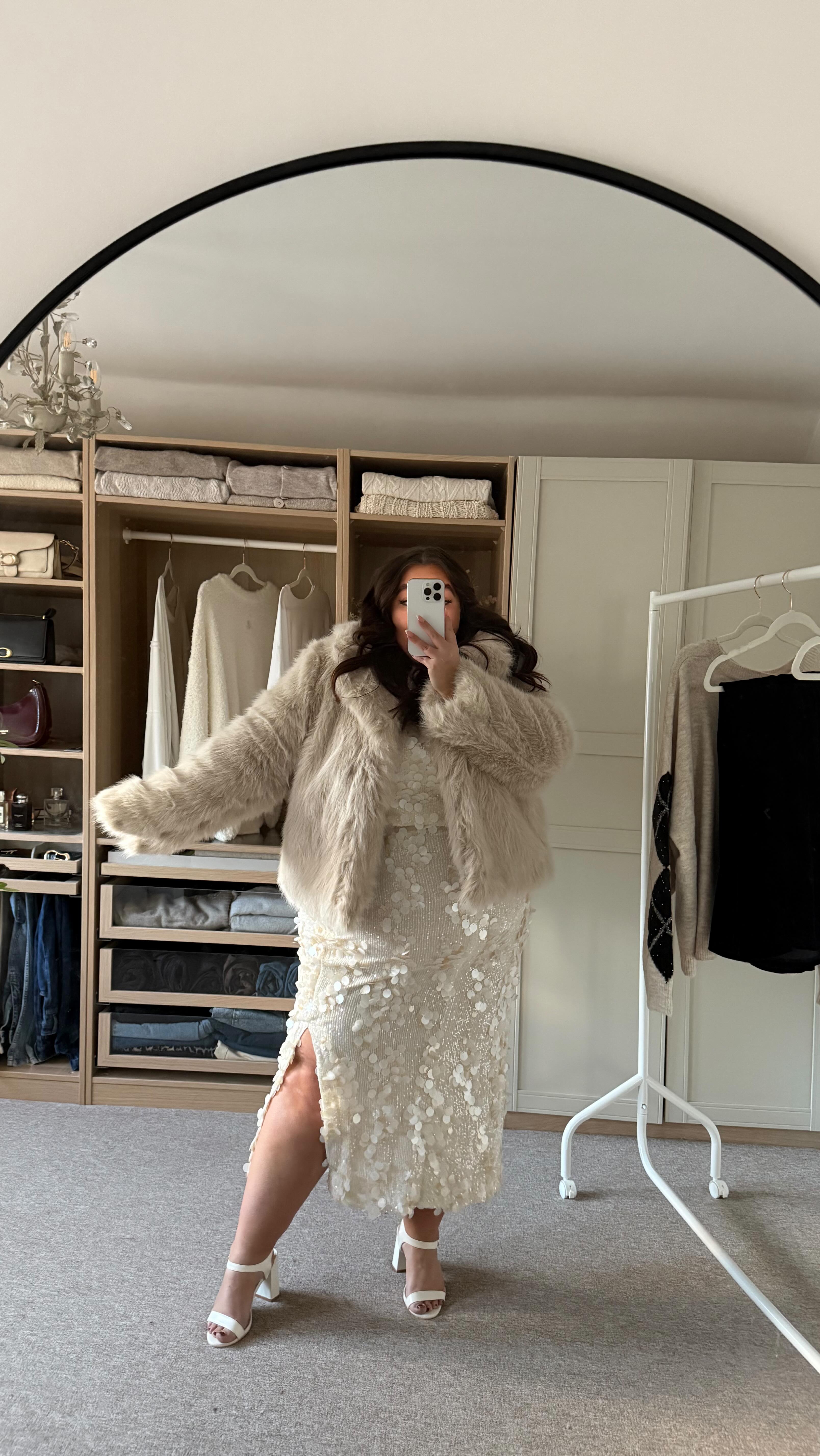 Instagram post by @shannon.futcher for Peacocks. Caption reads: CURVY CHRISTMAS PARTY OUTFITS 🌲🥂 ad

whether....