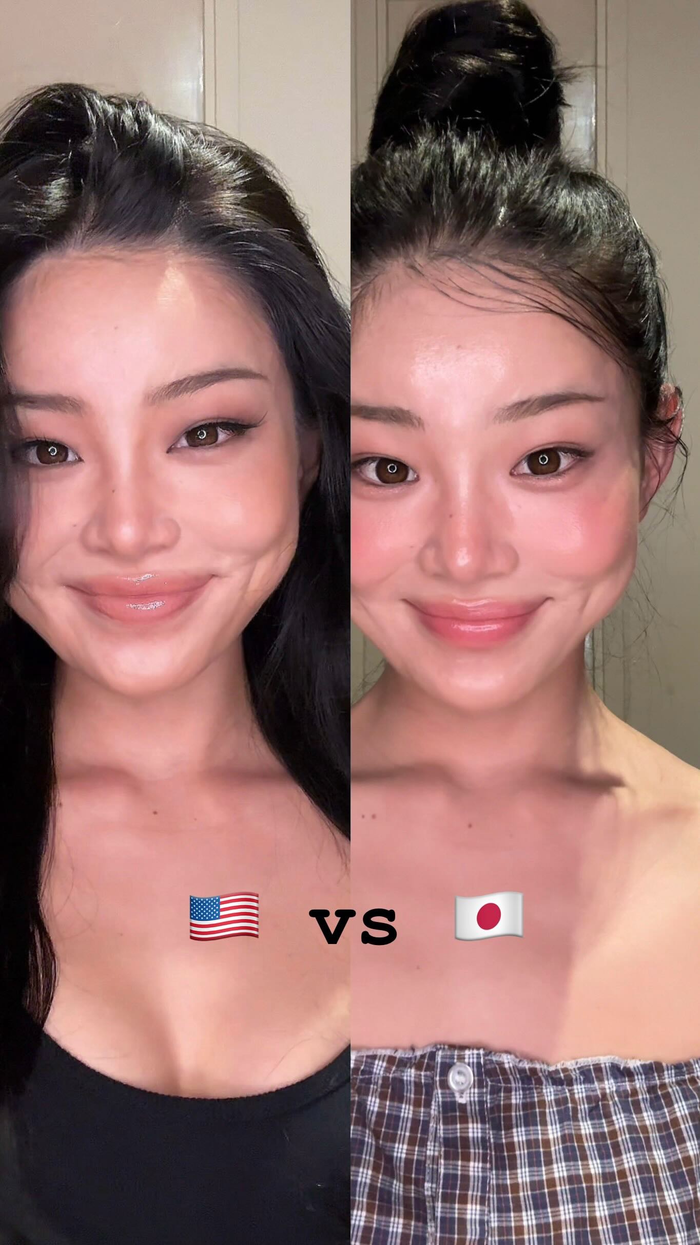 Instagram post by @jinn_juni for BRAYE. Caption reads: #ad 🇺🇸 or 🇯🇵 ? Correctors • 살몬 → 다크서클 커버 • 민트....