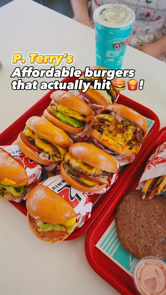 Instagram post by @fooodeelicious for Yelp. Caption reads: Affordable burgers that actually hit 😮‍💨🍔🍟!!....