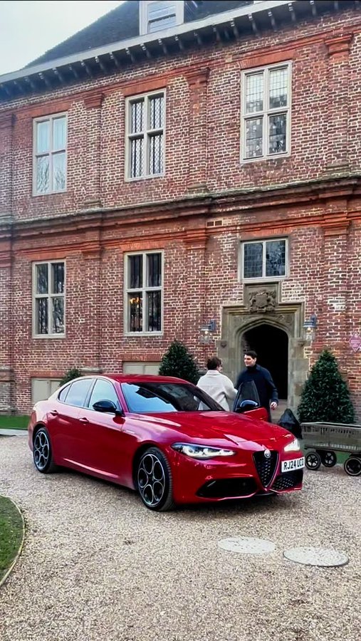 Instagram post by @gabie.godfrey for Alfa Romeo. Caption reads: [...] car behind and taking the gorgeous Alfa....