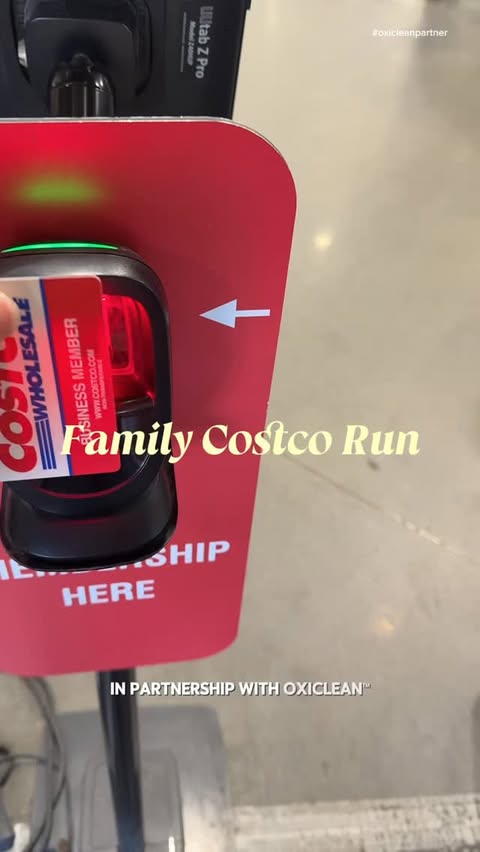 Instagram post by @teachertastes for OxiClean. Caption reads: Costco haul for some essentials! #OxiCleanPartner....