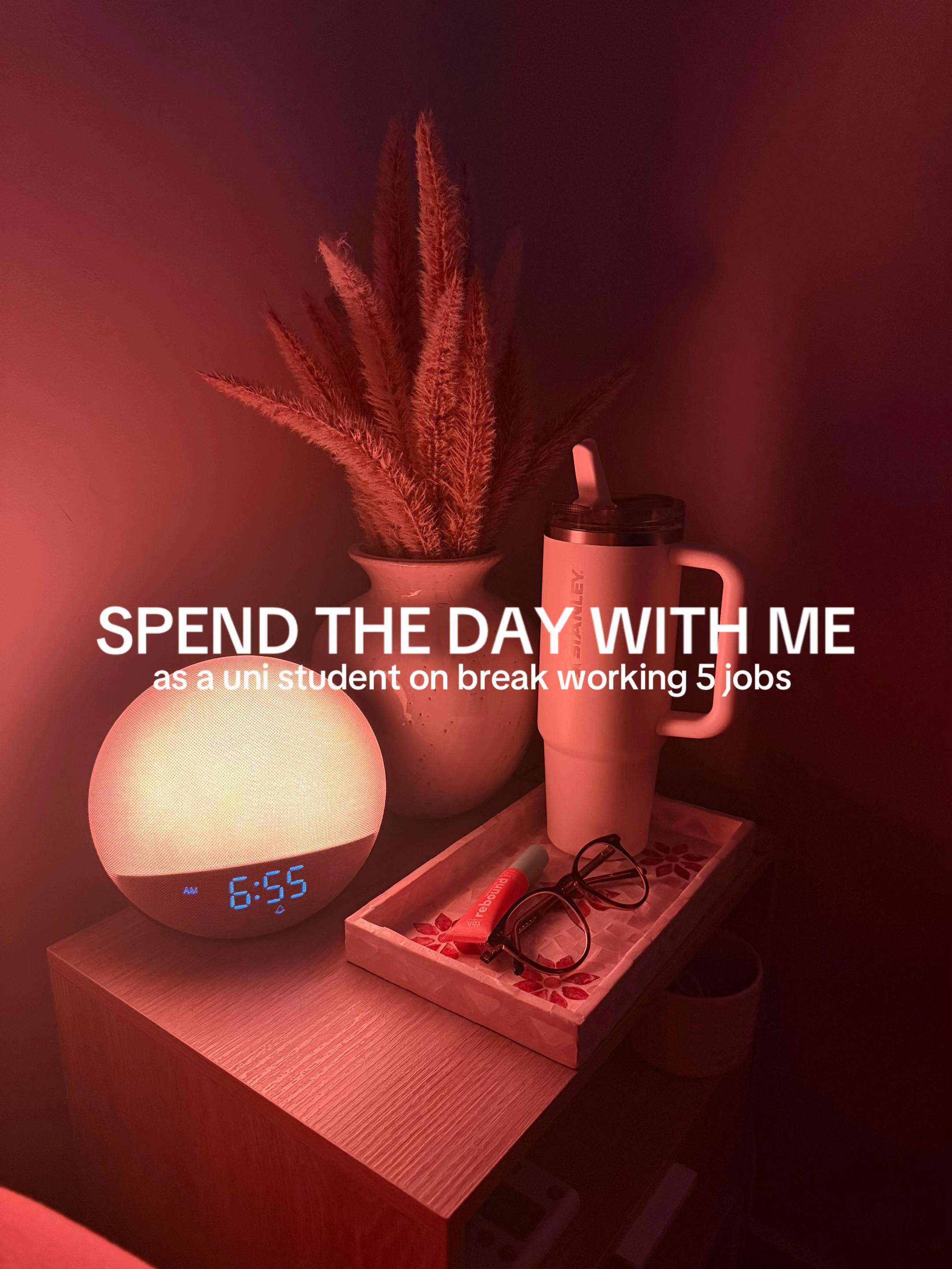 TikTok post by @charlottekitchinn for Adairs. Caption reads: [...] #Vlog #spendthedaywithme #productivity....