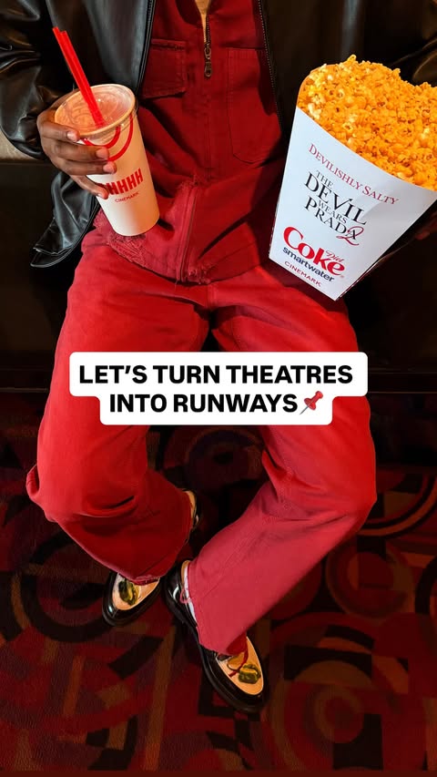 Instagram post by @poppayang for Cinemark Theatres. Caption reads: @cinemark just gave us a reason to bring that fit....