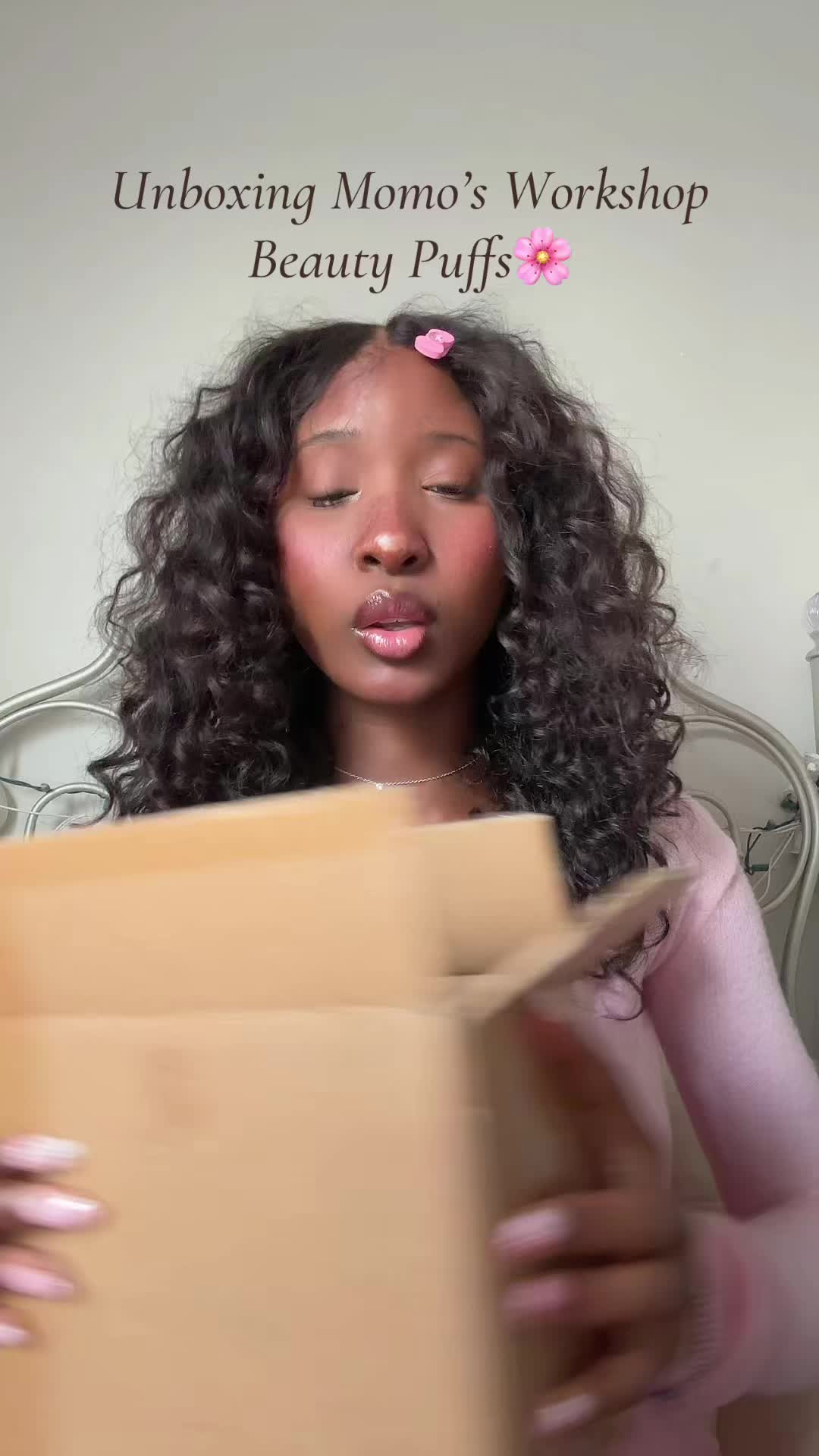 TikTok post by @cisleigh for Momo’s Workshop. Caption reads: [...] All Makeup Puffs @Momo's Workshop....
