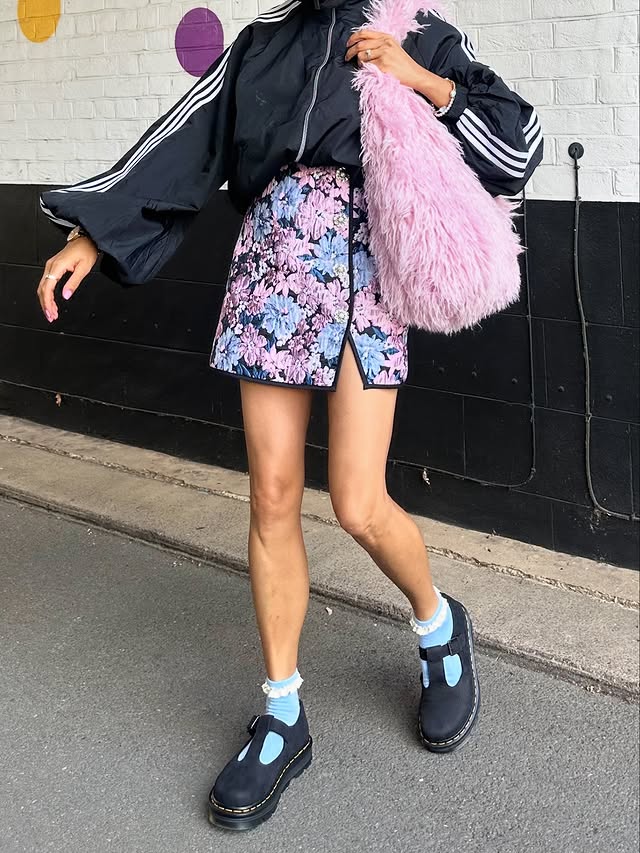 Instagram post by @catlbaxter for & Other Stories. Caption reads: [...] socks @sockshopuk Pink sunglasses....