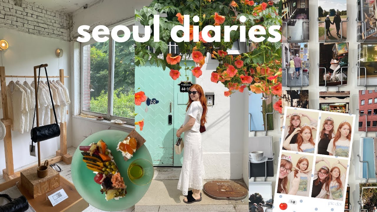 YouTube post by @caricakes for Skillshare. Caption reads: summer in seoul ☀️ where to shop, taking classes,....