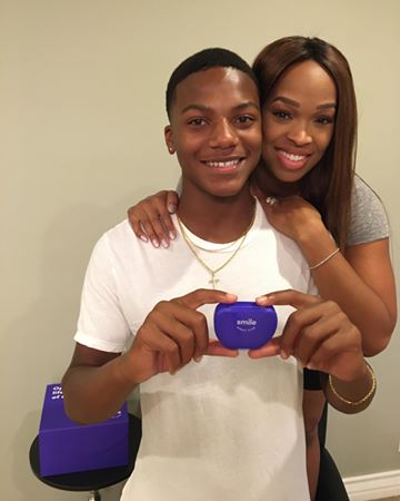 Instagram post by @foreverkhadijah for SmileDirectClub. Caption reads: It’s hard to believe my son is a teenager, Bobby....