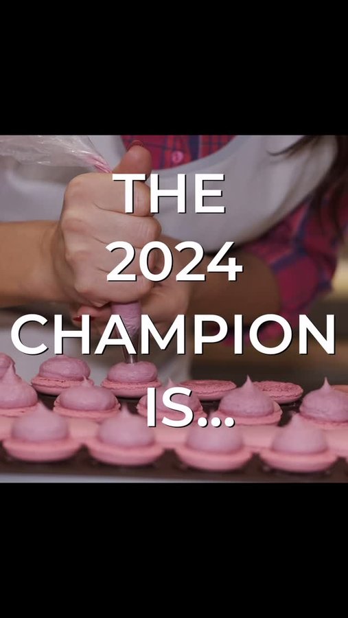 Instagram post by @buddyvalastro for Bake from Scratch. Caption reads: Meet Alexandra Stanko, the 2024 Greatest Baker! 🧁....