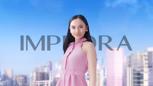 Instagram post by @mylyodra.official for Implora. Caption reads: NEW TVC 📺 Iklan @imploracosmetics terbaru bersama....
